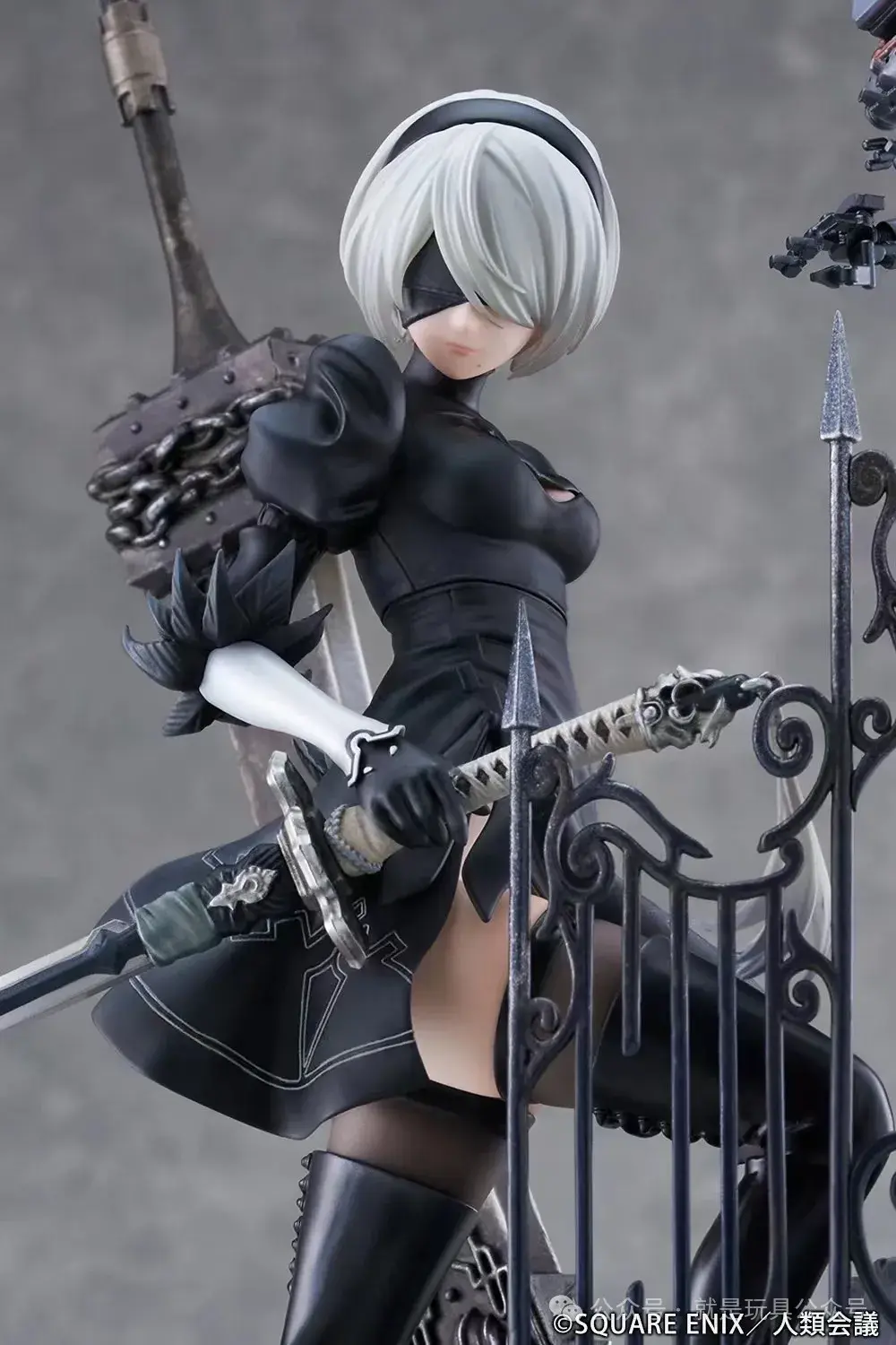 2b高31厘米,巨大的石头台阶场景中,可以看到辅助机,埃米尔,百兽之剑王