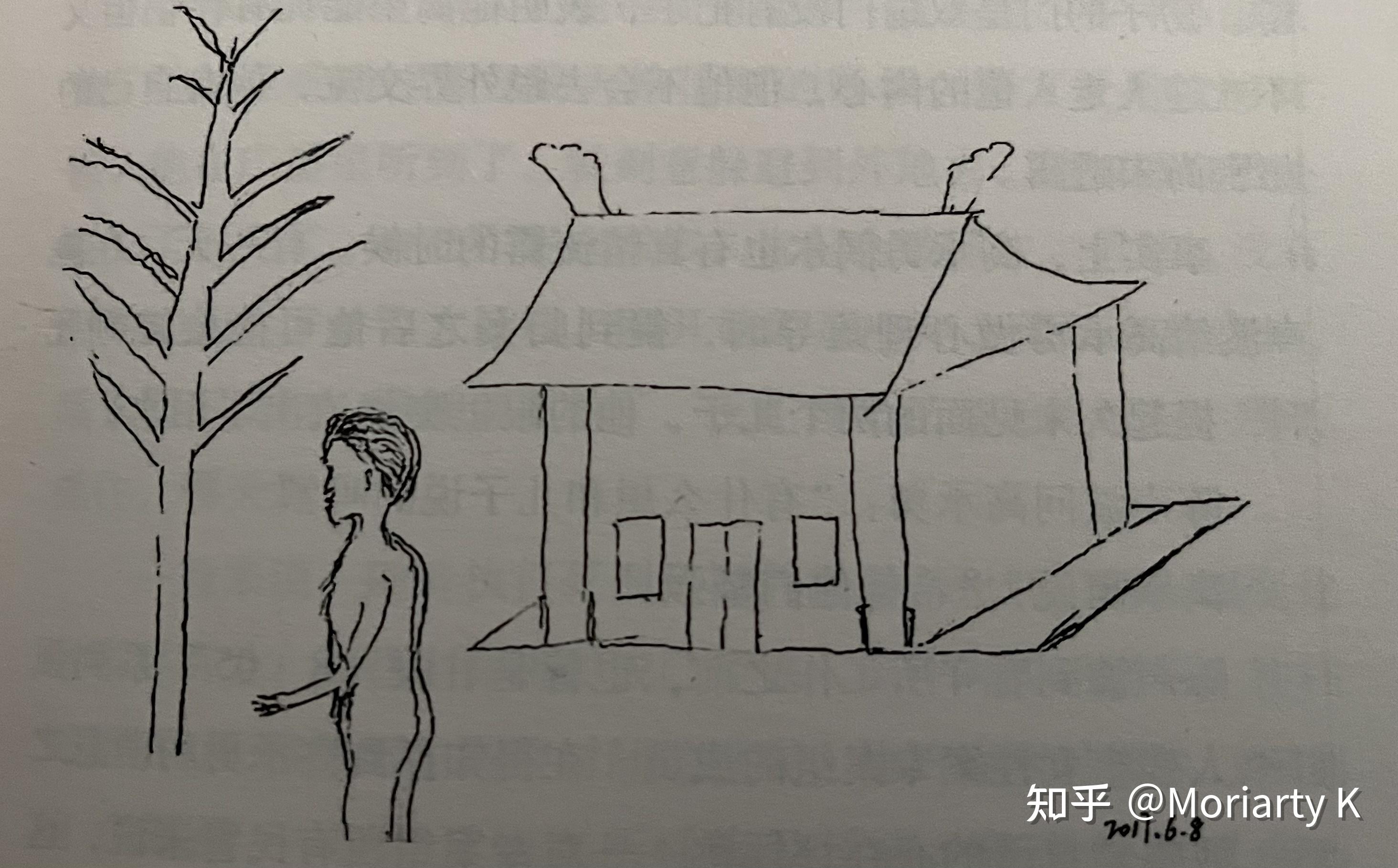 房树人素描图片