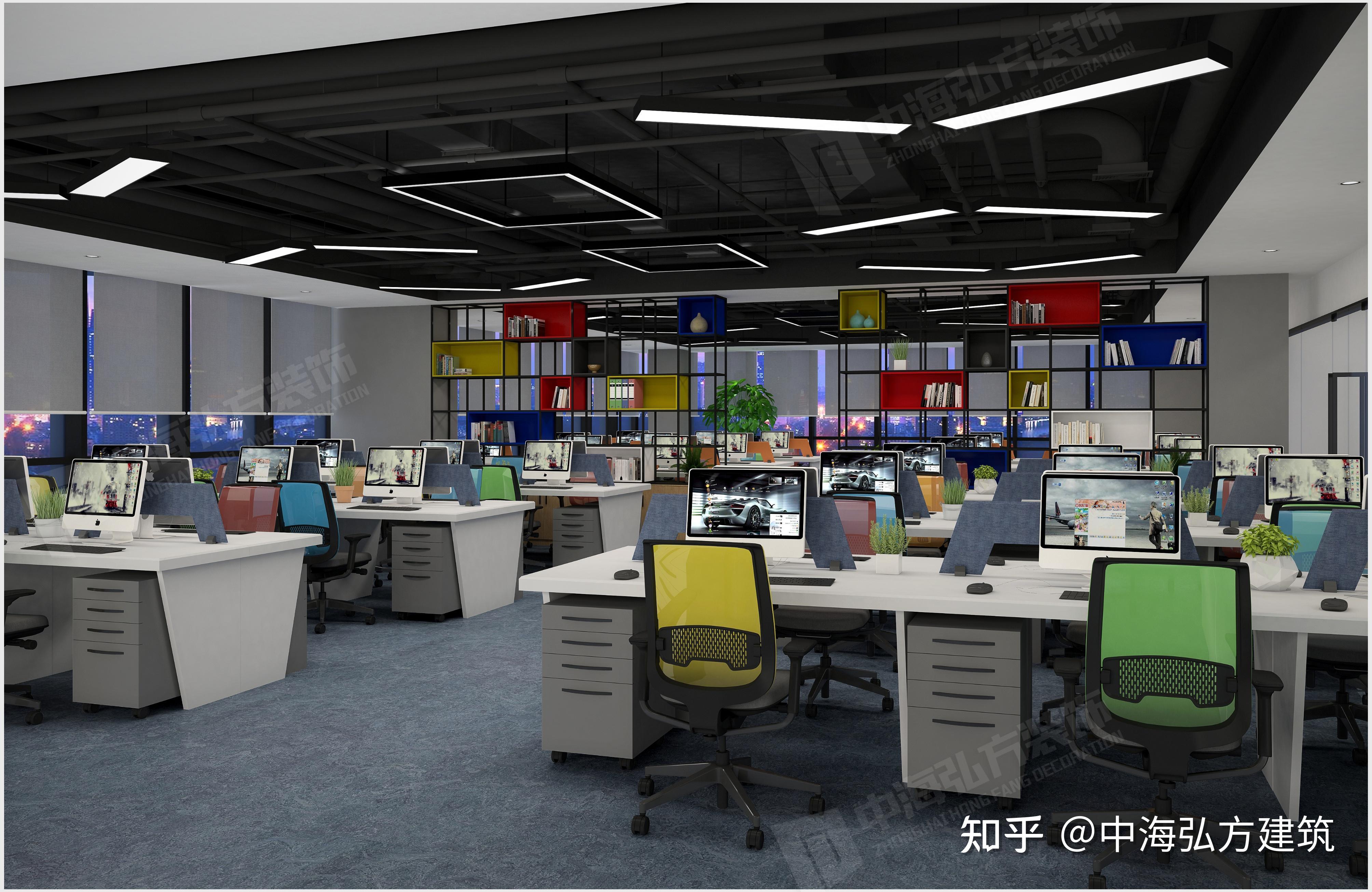 新中式办公室装修设计原木风