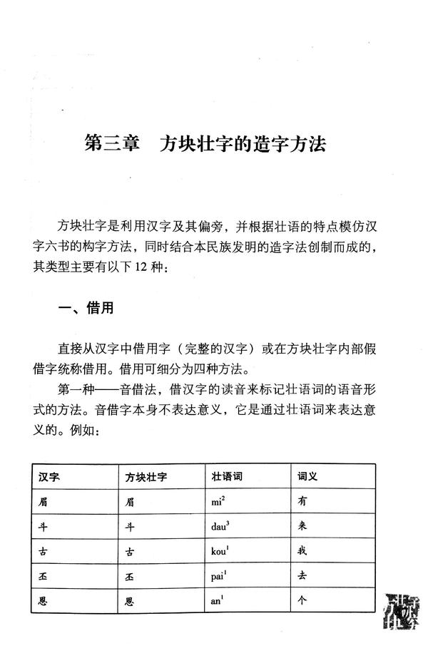 方块壮字研究第三章方块壮字的造字方法