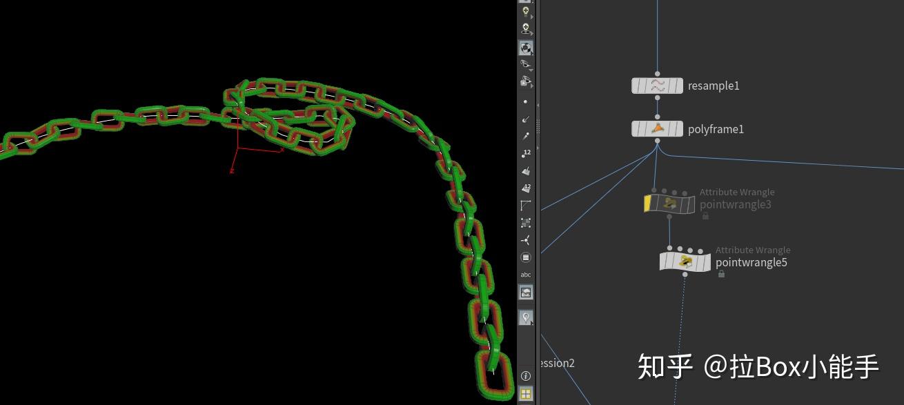 ue4与houdini锁链与绳子生成器