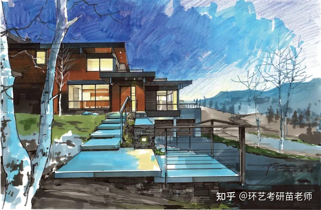 建筑-景观手绘马克笔基本技法全解！ - 知乎