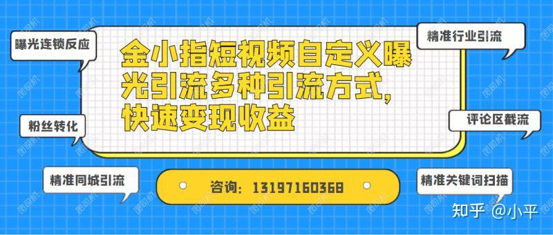 金小指短視頻自定義曝光引流多種引流方式快速變現收益