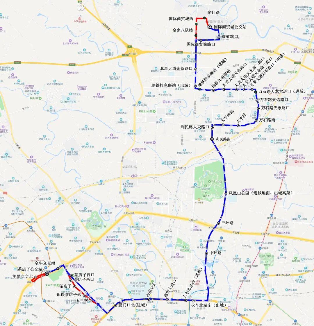 成都公交k13号线线路图图片
