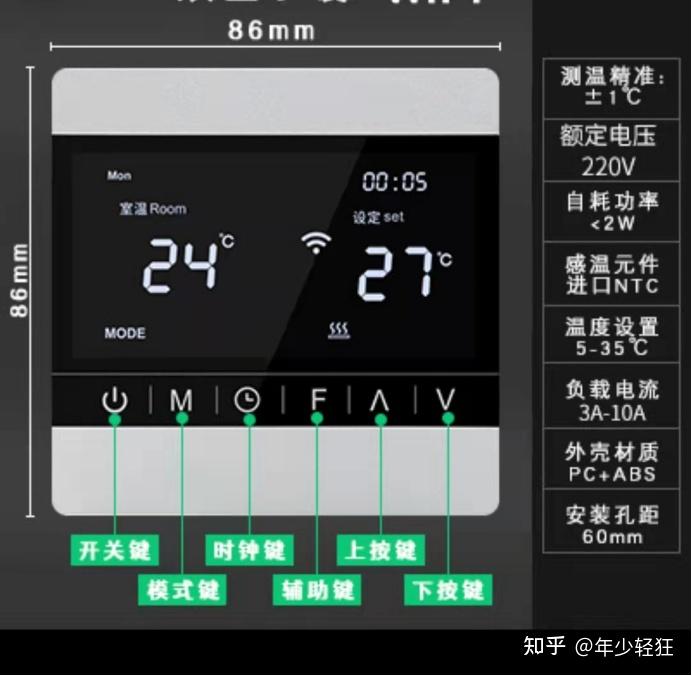 地暖控制面板使用说明图片