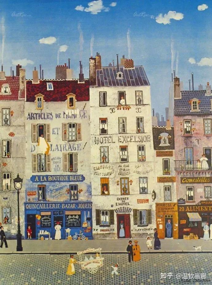 浪漫法国街景油画家 米歇尔·德拉克罗瓦