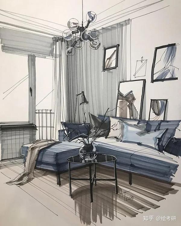 室内设计手绘上色技巧解说