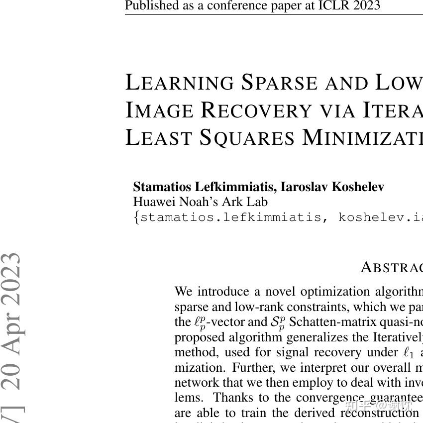Learning Sparse and Low-Rank Priors for Image Recovery via Iterative ...