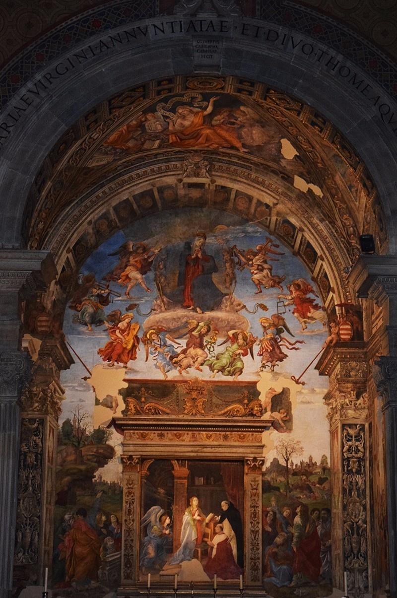 罗马神庙遗址圣母堂密涅瓦圣母堂罗马唯一的哥特教堂菲利皮诺利比壁画