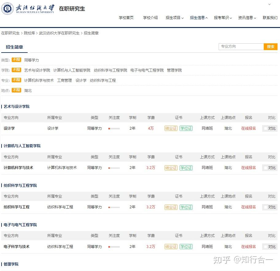 2024年武汉纺织大学非全日制研究生报考时间/报考流程 - 知乎