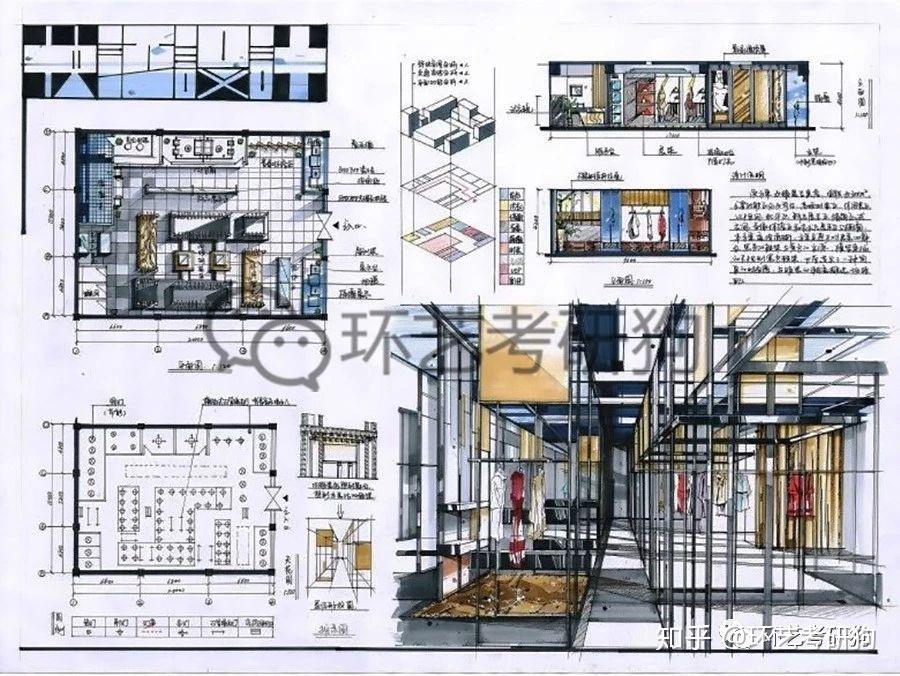 室内快题丨商业展示(专卖店)空间专题作品集锦-不定期更新 - 知乎