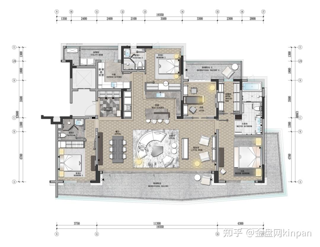 什么是横厅户型?推荐不同面积段的28个横厅户型案例