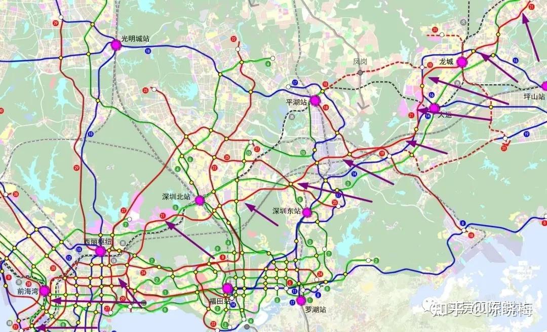 深圳地铁线路图(最详细,1-33号线),附高铁与城际线路图,持续更新 - 知乎