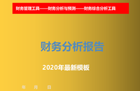 2020最新全套财务分析报告模板(含报表分析,分析流程及方法)