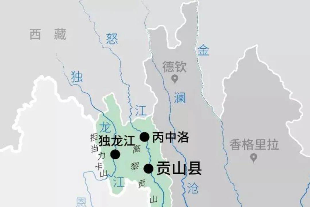 怒江独龙江地图图片