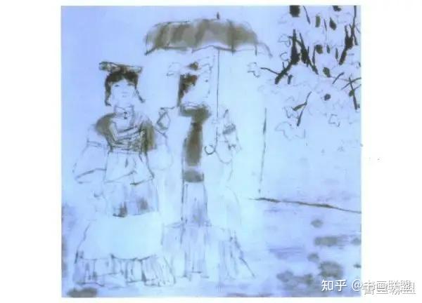 水墨人物画《雨中》画法步骤 - 知乎