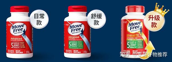 Move free红瓶、绿瓶和金装氨糖有什么不同？move free金装氨糖能修复关节吗？