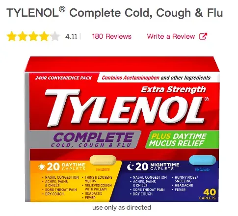 比如泰诺tylenol ,针对感冒,咳嗽及流感,能有效缓解感冒及流感症状