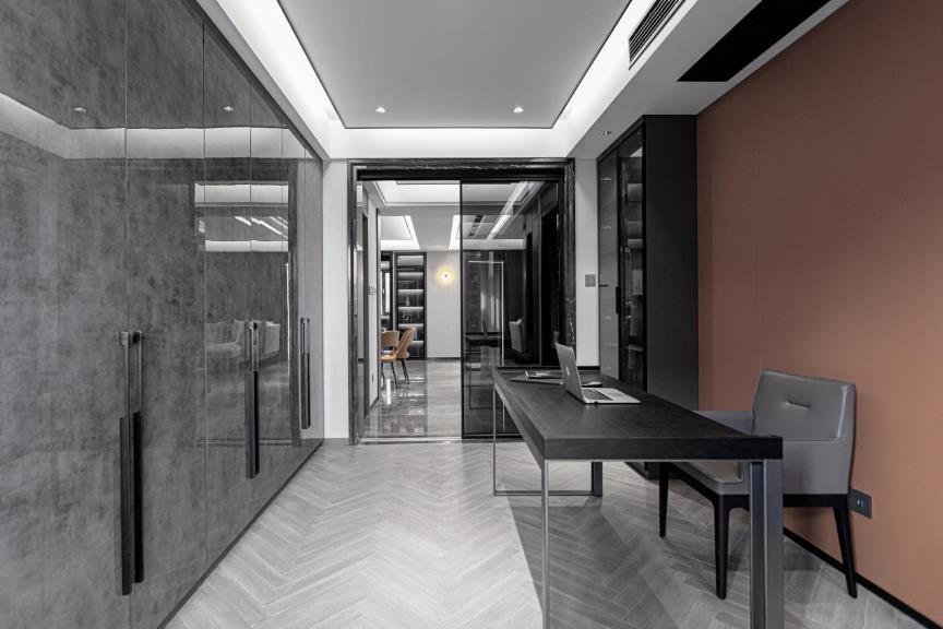 160㎡黑金系现代风格打造独一无二的三室两厅