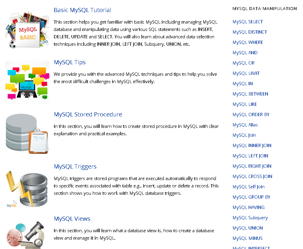 酷站推荐 - mysqltutorial.org - MySQL Tutorial - 知乎