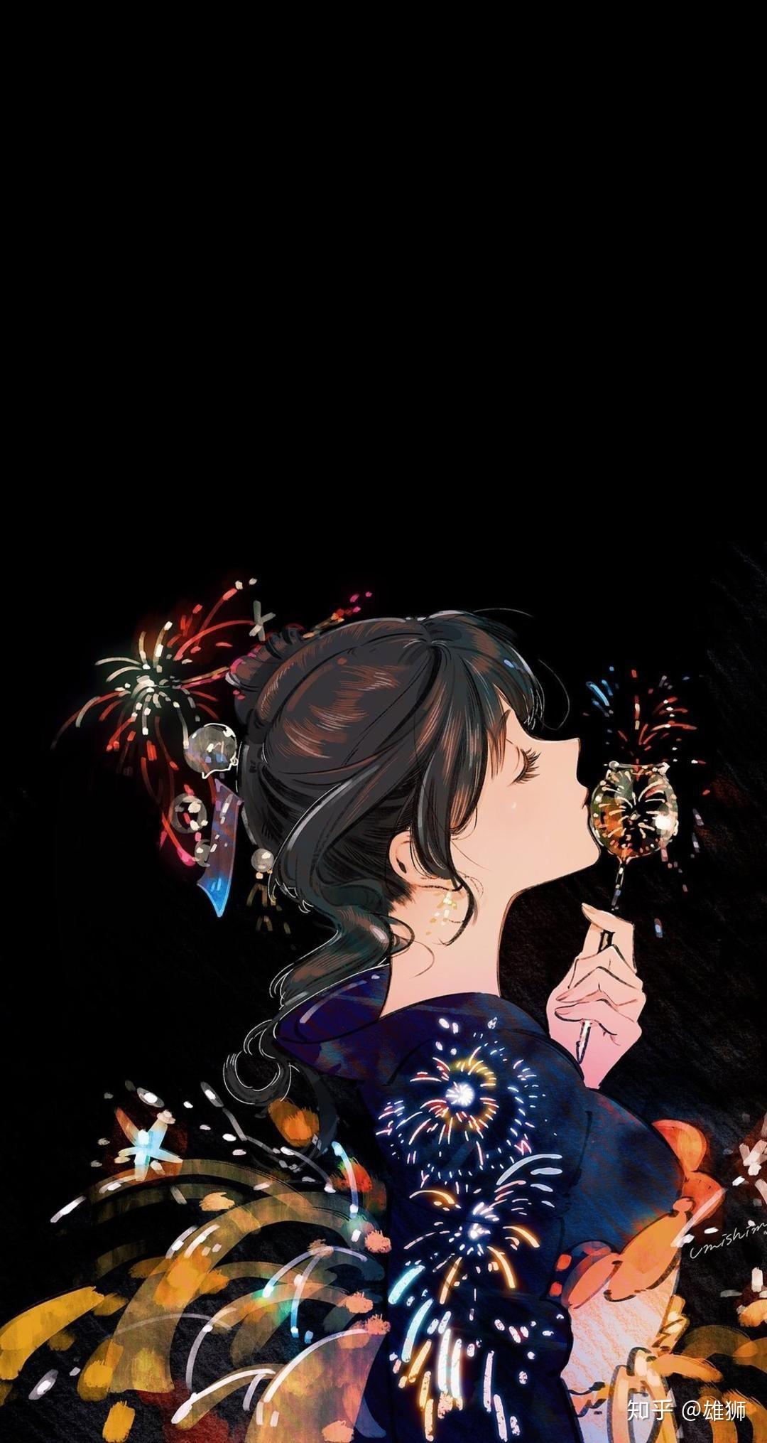 有哪些适合做手机壁纸的黑底色图片?