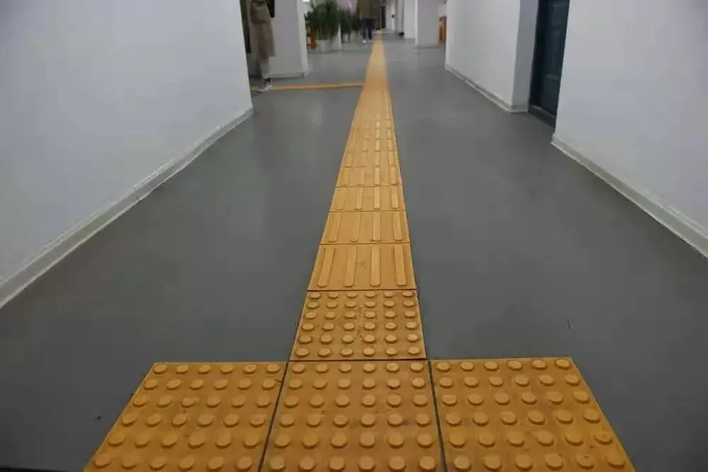 图书馆的盲道丨图源自网络考虑到周文晴未来在校园三年内的吃,住,行