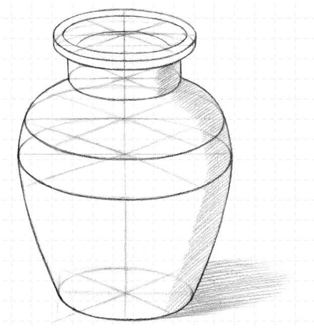 素描入门  陶罐的画法步骤讲解