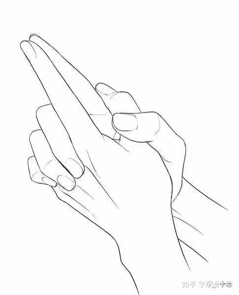 两手相交线稿 - 知乎