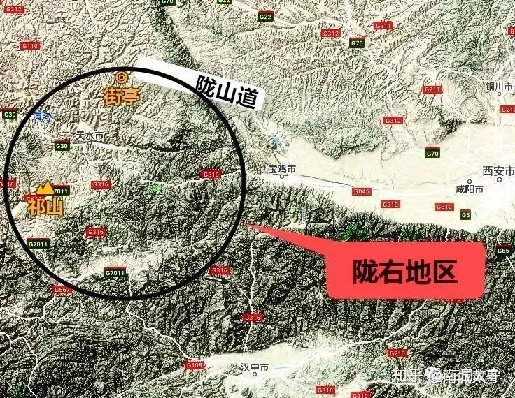 诸葛亮北伐为何率先攻陇右看看这张地图就明白了