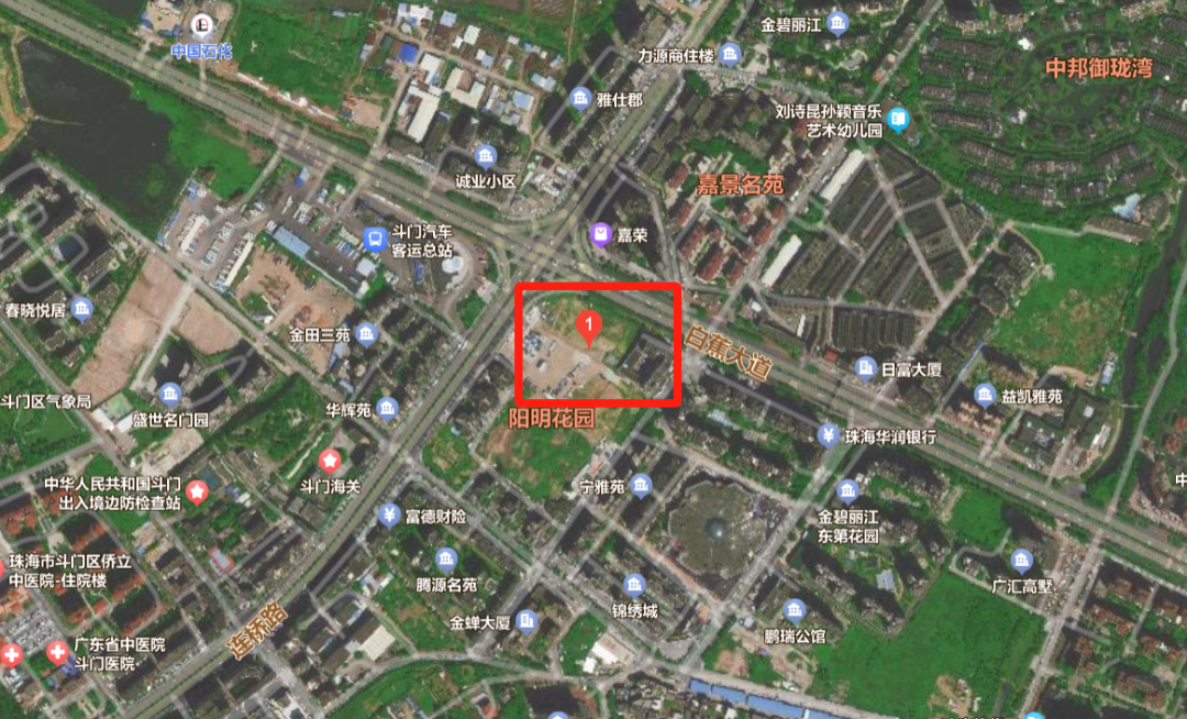 区位图根据拍卖文件,实地紫藤公馆1栋建至首层及支柱;2栋,3栋住宅