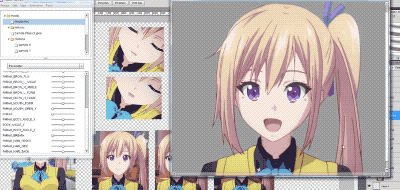 通过自采的素材来制作的 live2d 角色(来源:brian_tsui)