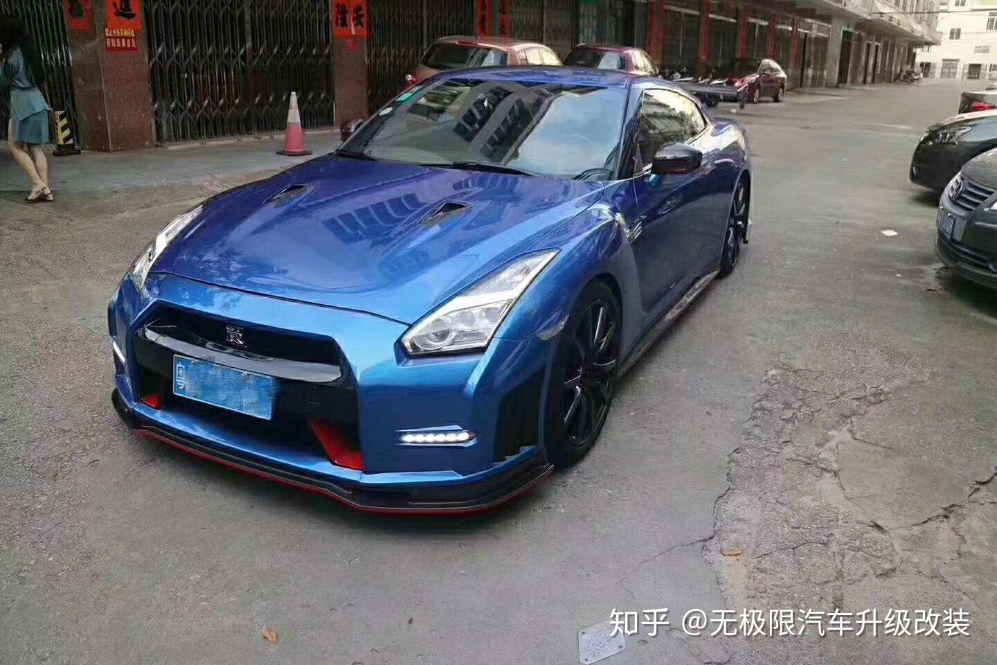 日产gtrr35升级改装新款nismo包围碳纤维前杠后杠侧裙尾翼透明imp机盖