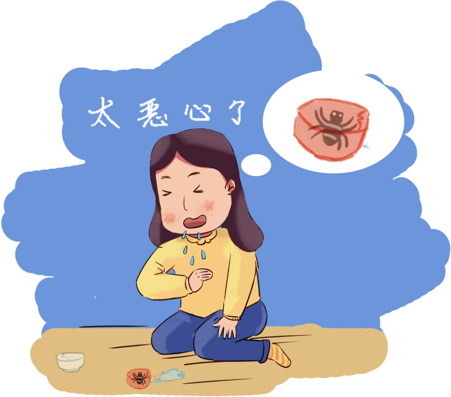 果冻里居然有蜘蛛……顿时胃里翻江倒海