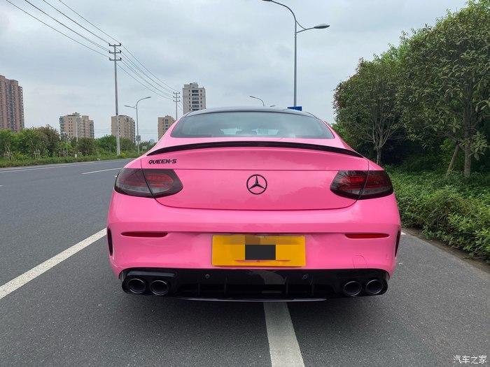奔驰c级完成女朋友的少女梦粉色ccoupe进阶分享一下