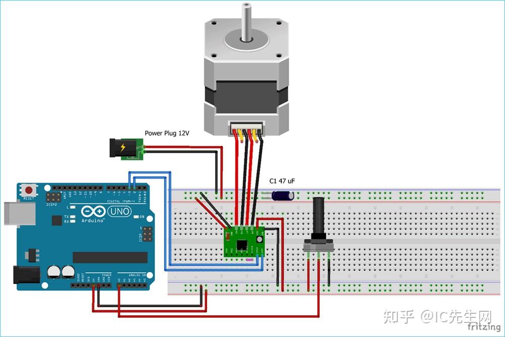 使用 Arduino 和 A4988 步进驱动器模块控制 NEMA 17 步进电机 - 知乎