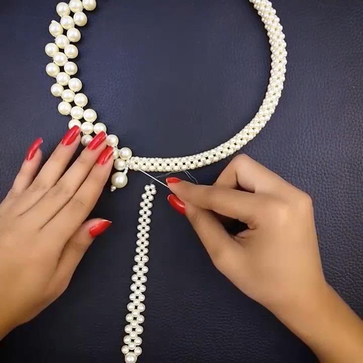 周末手作手工串珠制作一条复古风串珠项链简单易学你也能做出自己的