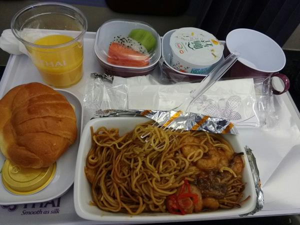 年初坐泰國航空的飛機餐,感覺還不錯