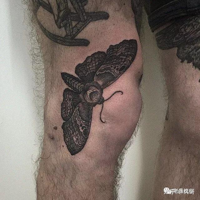 school风格old school可以说是纹身中最百搭的风格了和膝关节的搭配