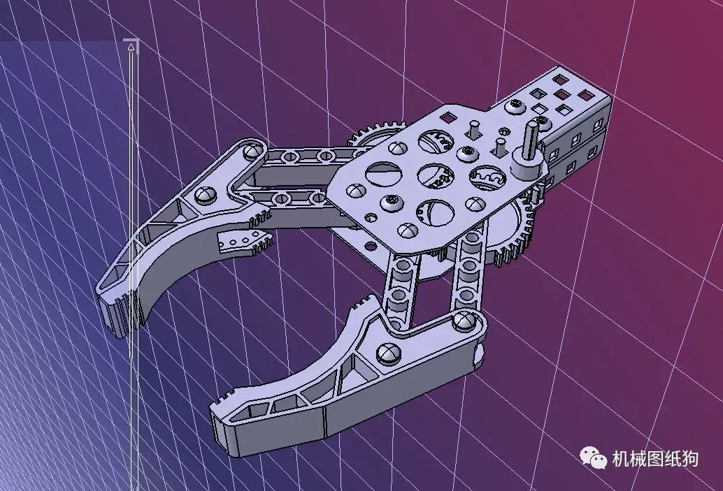 工程機械clawkit機械爪末端夾爪結構3d圖紙step格式