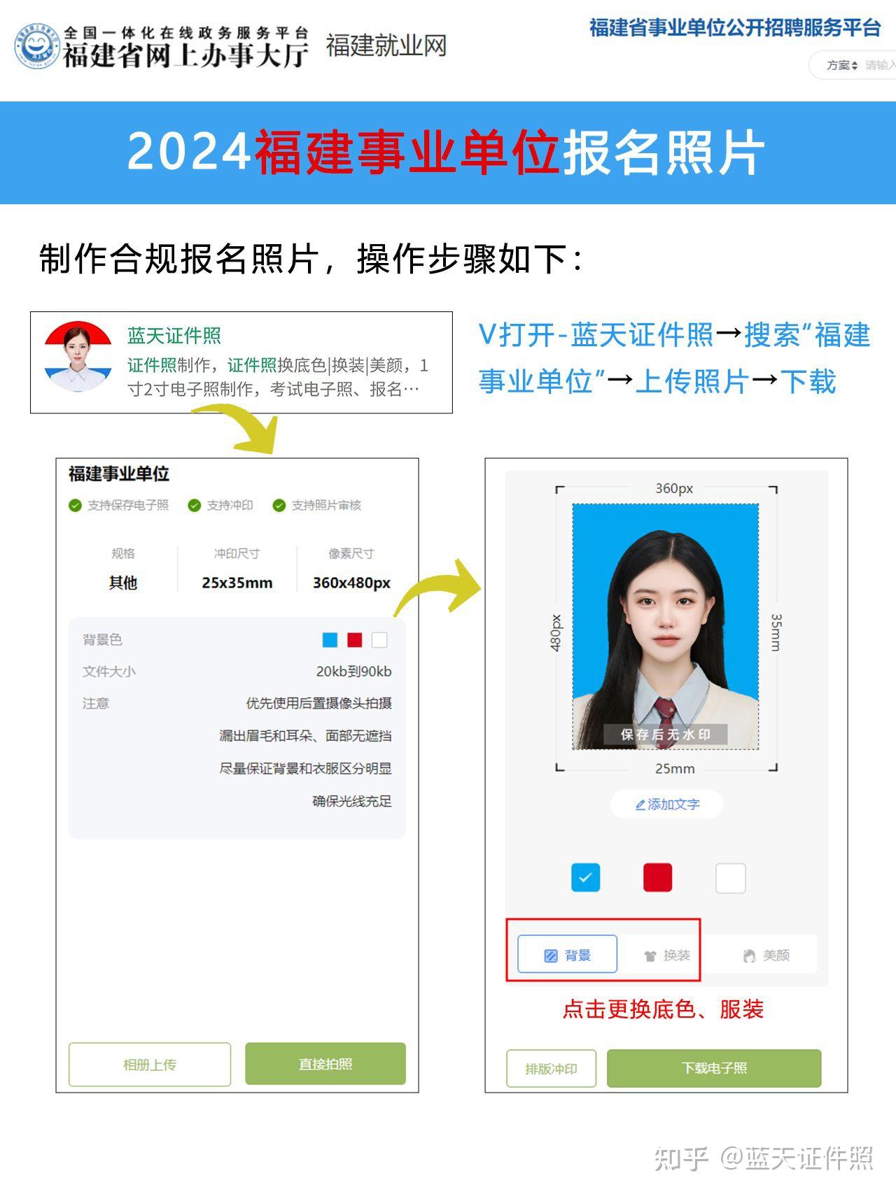 2024福建事业单位报名照片附报名通道
