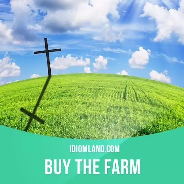 9. buy the farm
