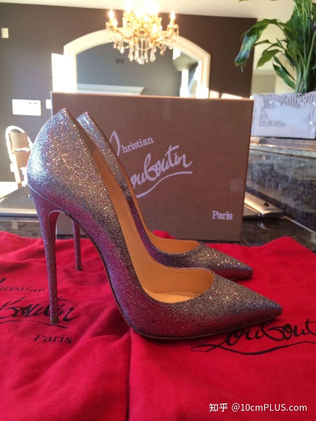 christianlouboutinsokateglitterminisilver银色细闪亮片红底高跟鞋