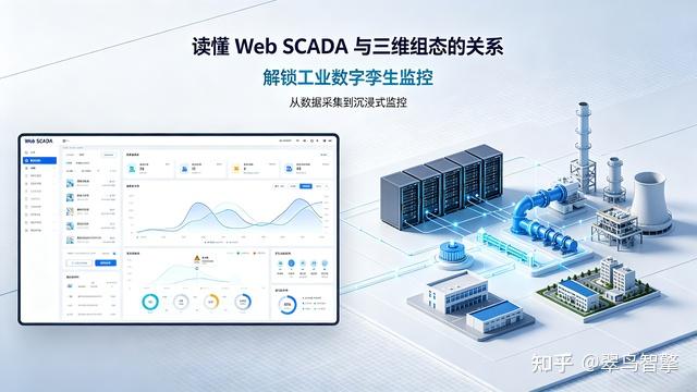 读懂 Web SCADA 与三维组态的关系，解锁工业数字孪生监控
