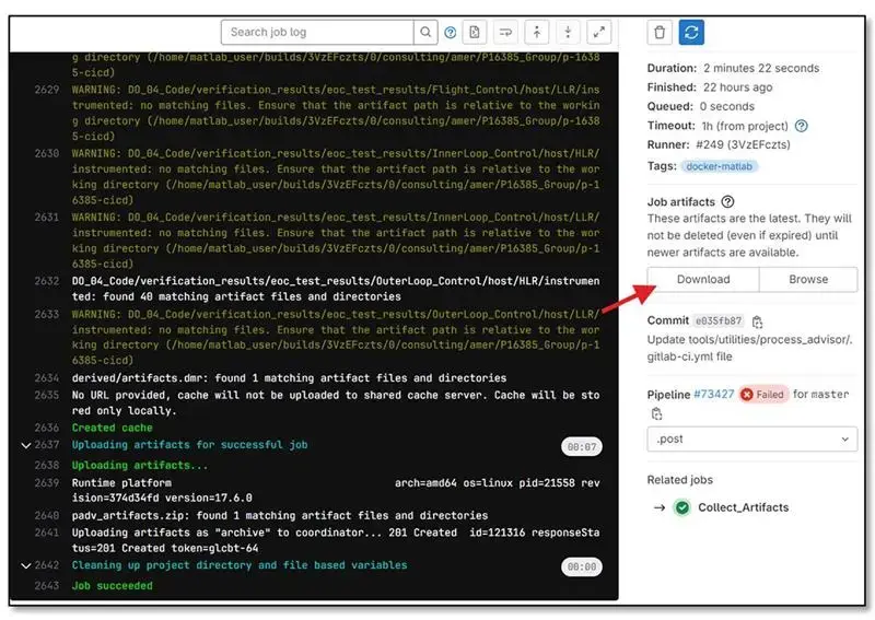 使用 Docker 容器、GitLab Runner 和 CI/CD Automation for Simulink Check 进行持续集成 ...