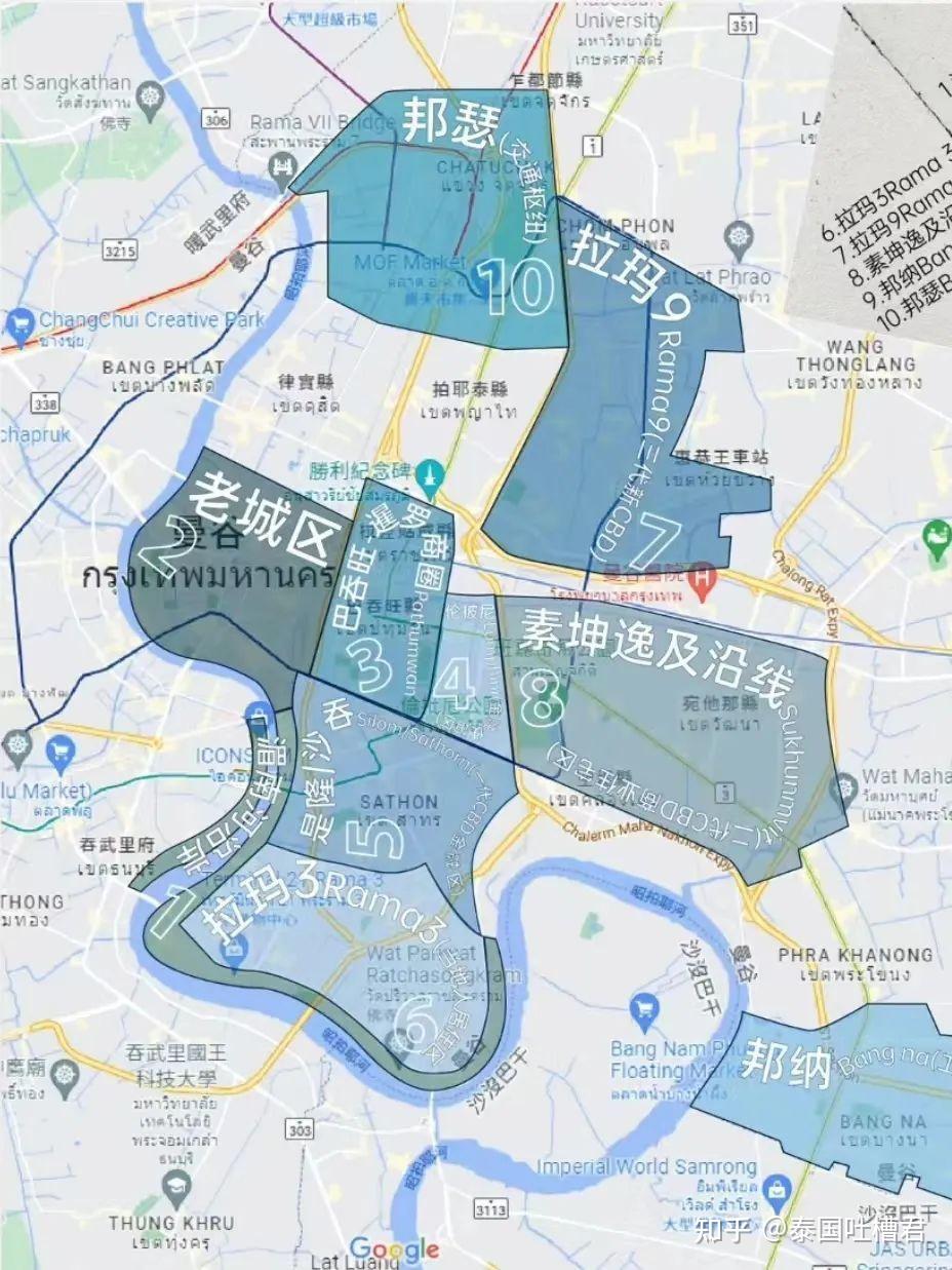 曼谷地图超清晰图片