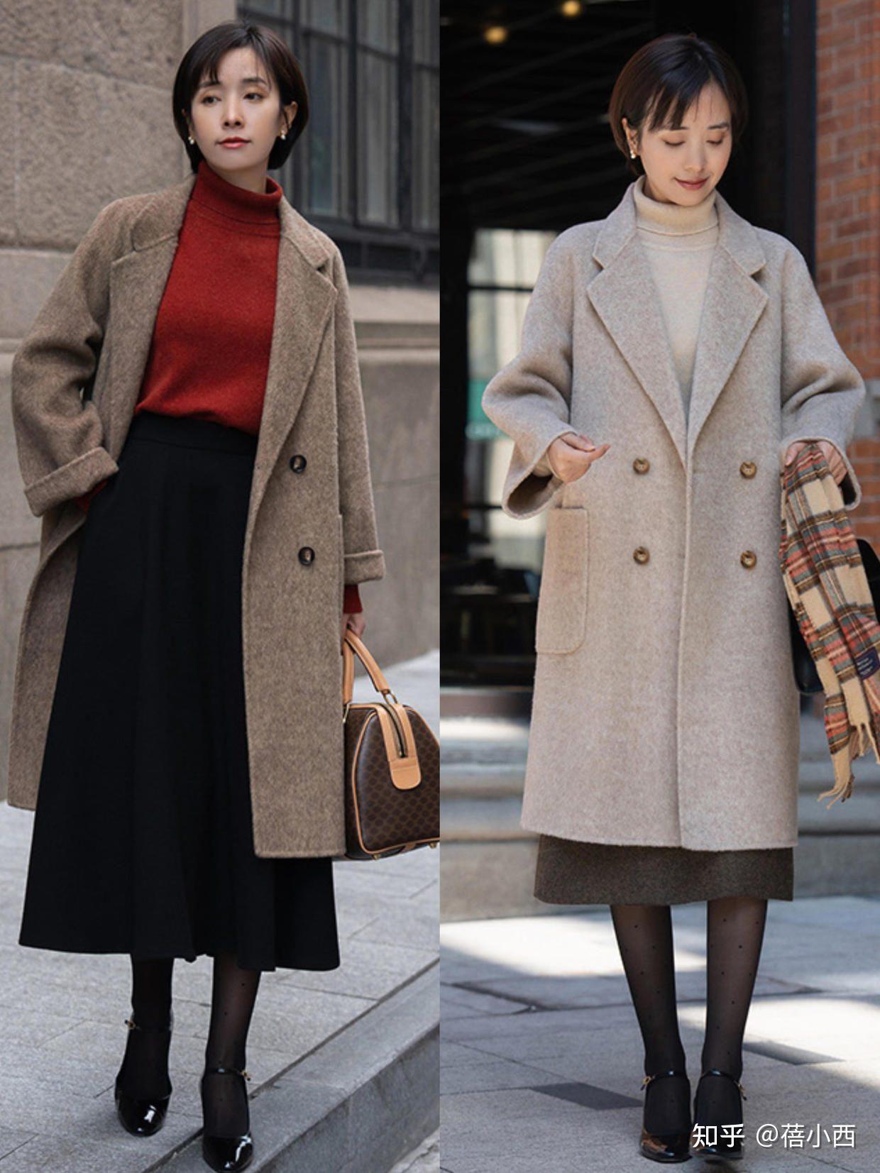 有一些女生,她们还会尝试长款的针织外套,用这种长款的针织衫去搭配