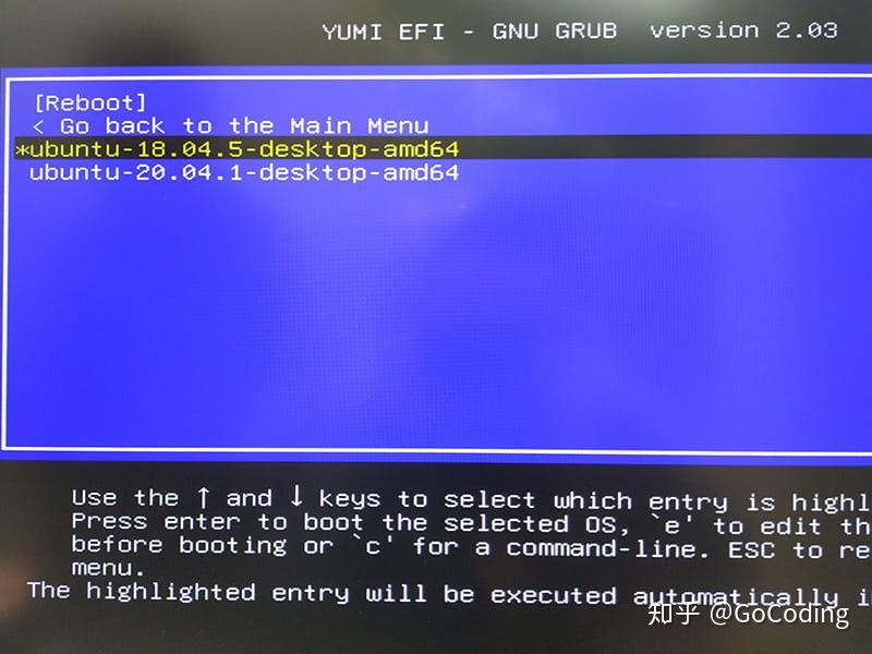 插入 u 盘,重启进 bios ,boot 菜单选 u 盘启动,可以选某一 linux