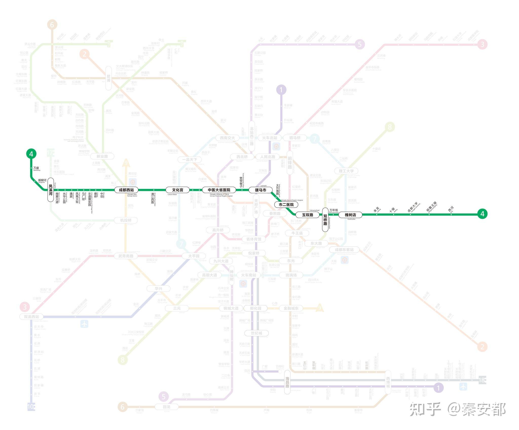 成都地铁4号线 线路图图片