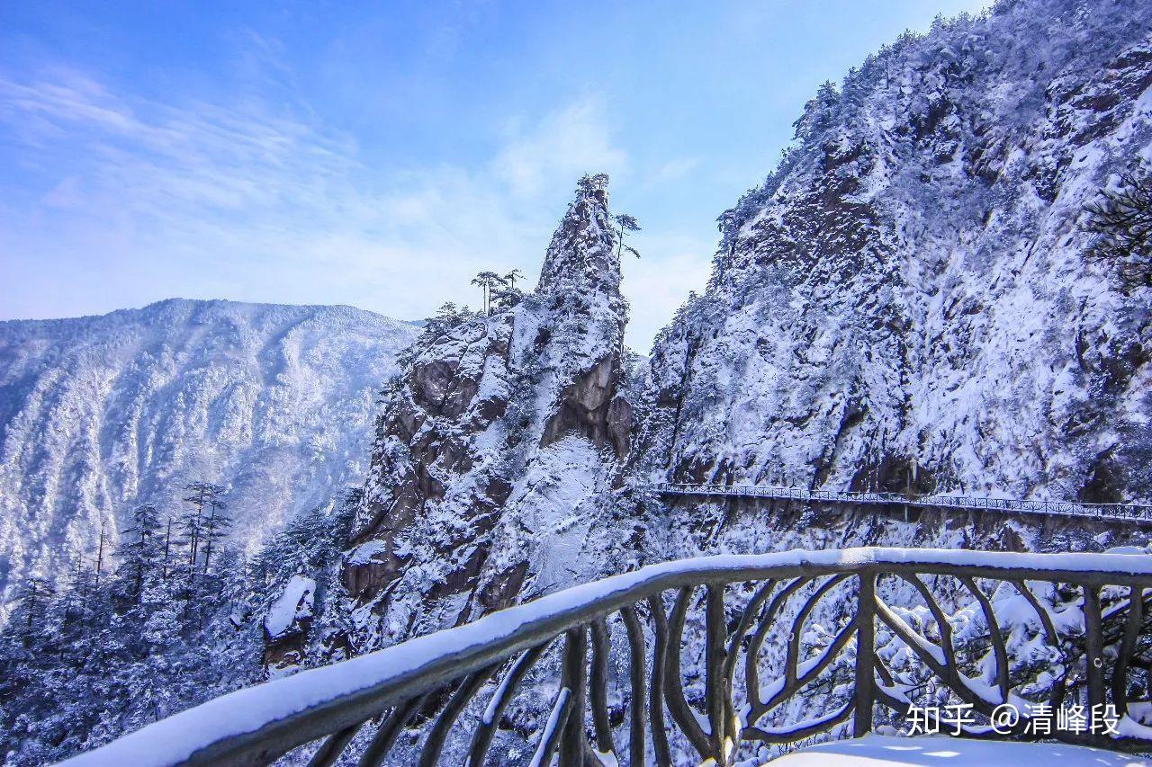 杭州大明山雪景图片