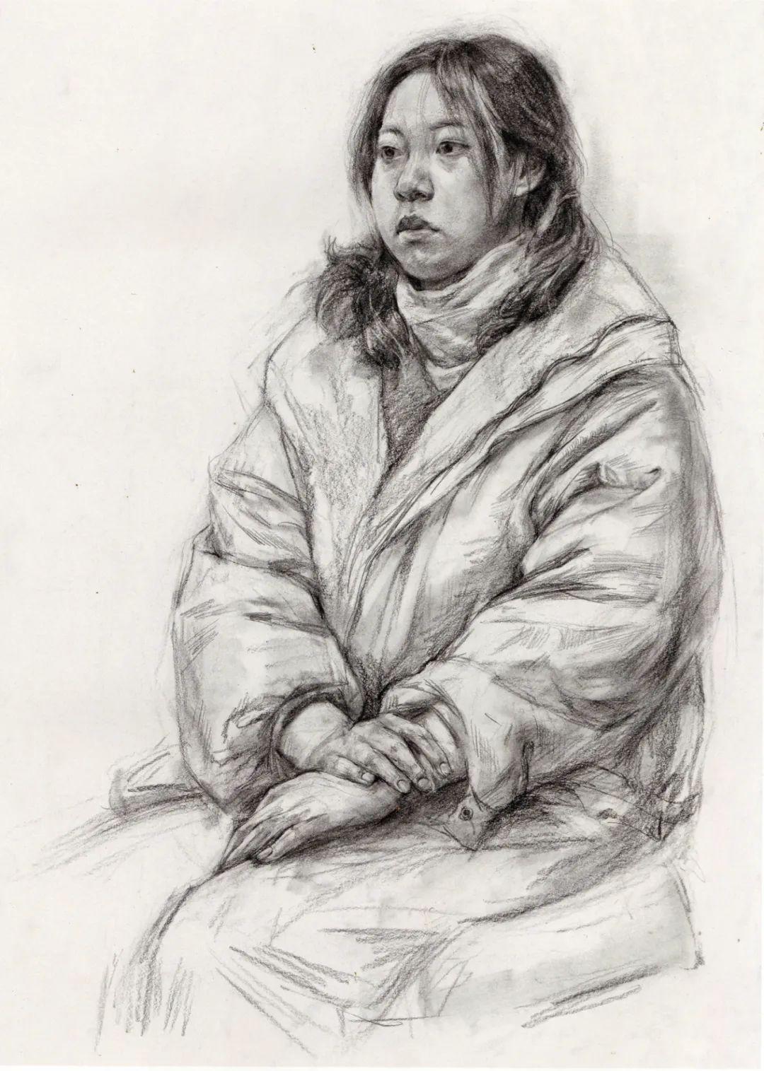 21届国美校考高分卷!素描半身像写生堪称一绝!